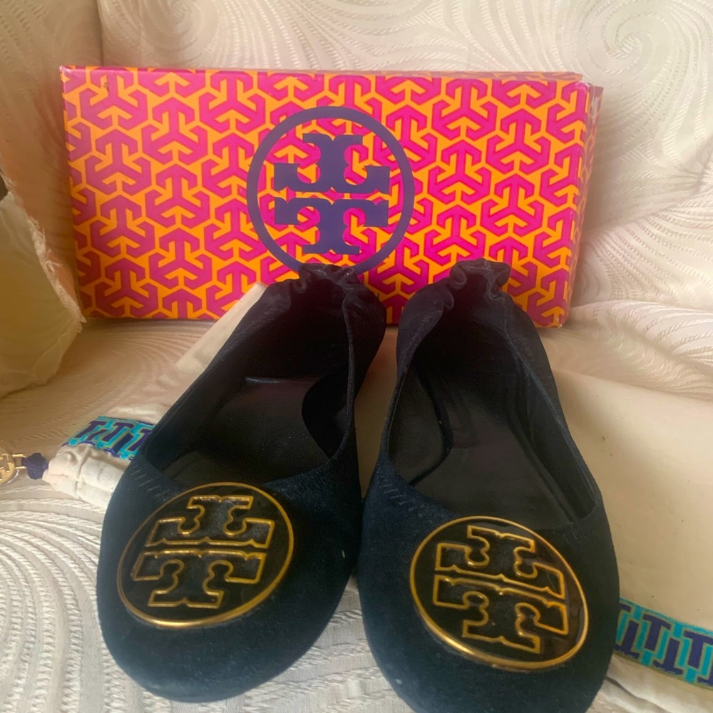 Tory Burch black Reva Flats size 9